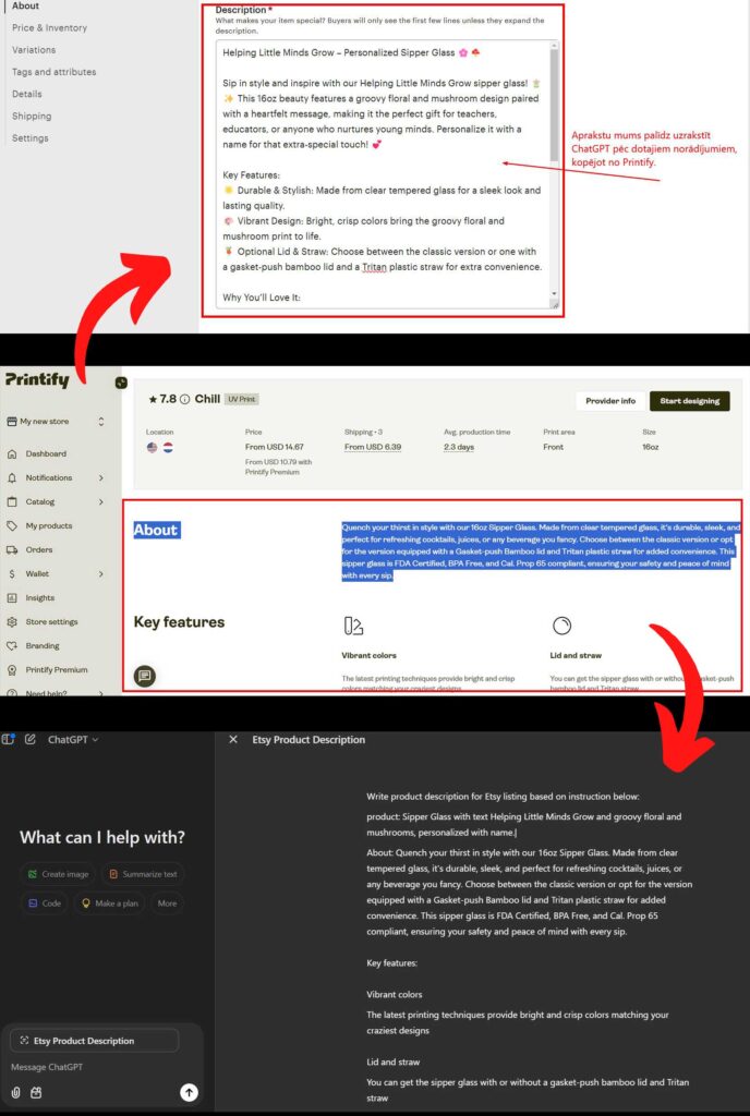 Etsy Produktu aprakstu veidošana ar mākslīgo intelektu tavam ekomercijas biznesam