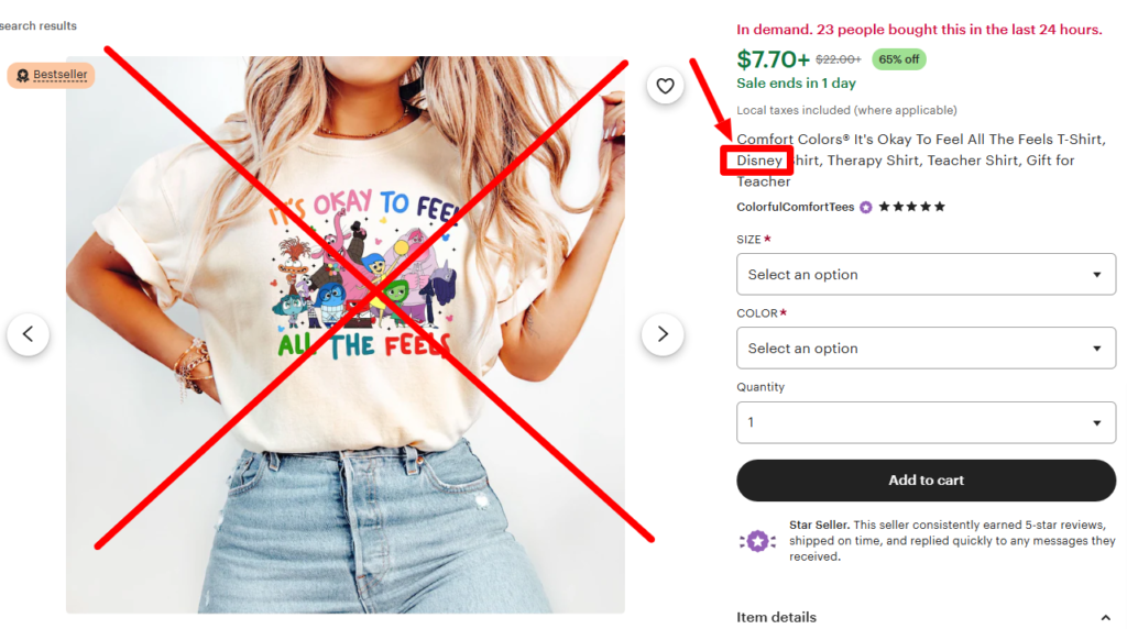 skolotāju, pedagogu ekomercijas niša drukas pēc pierasījuma biznesā paraugs tkrekla dizainu kuru neizvēlēties jo satur Disney grafiku